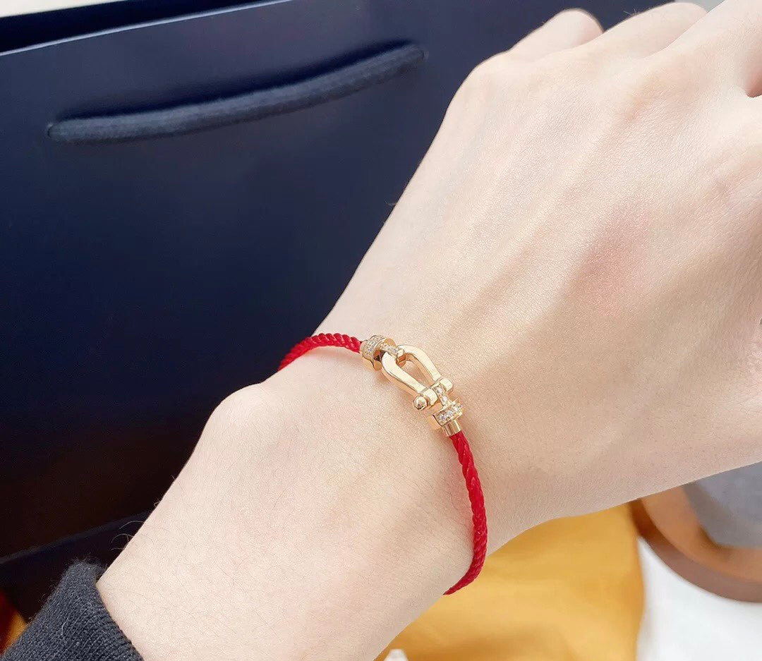 [Kismet Jewels ]FORCE 10 HALF DIAMOND PINK GOLD RED CORDERI LARGE AND MEDIUM MODEL