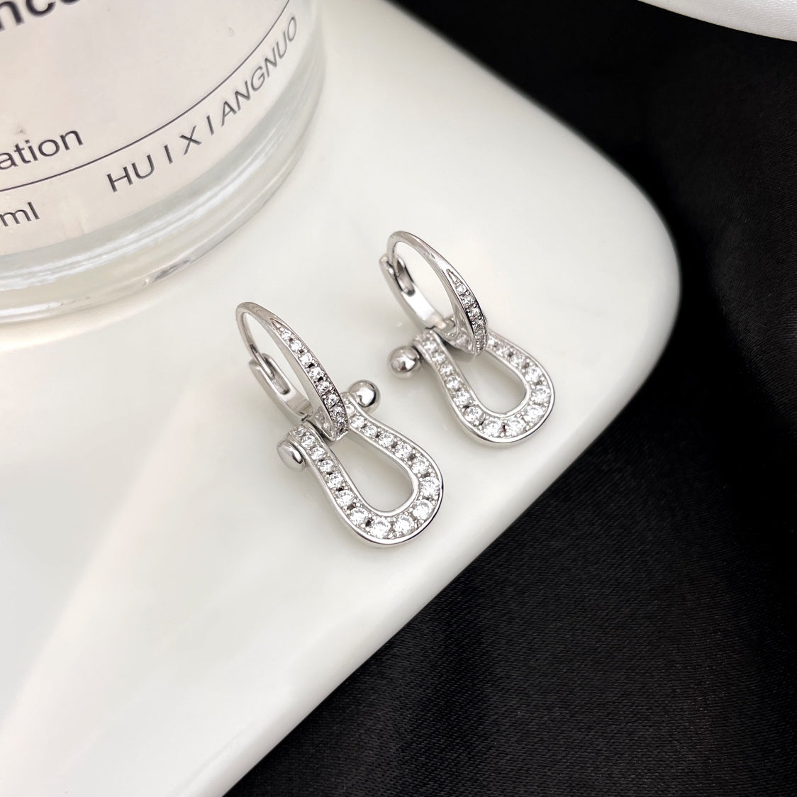 [Kismet Jewels ]FORCE 10 FULL DIAMOND DROP EARRINGS MEDIUM MODEL