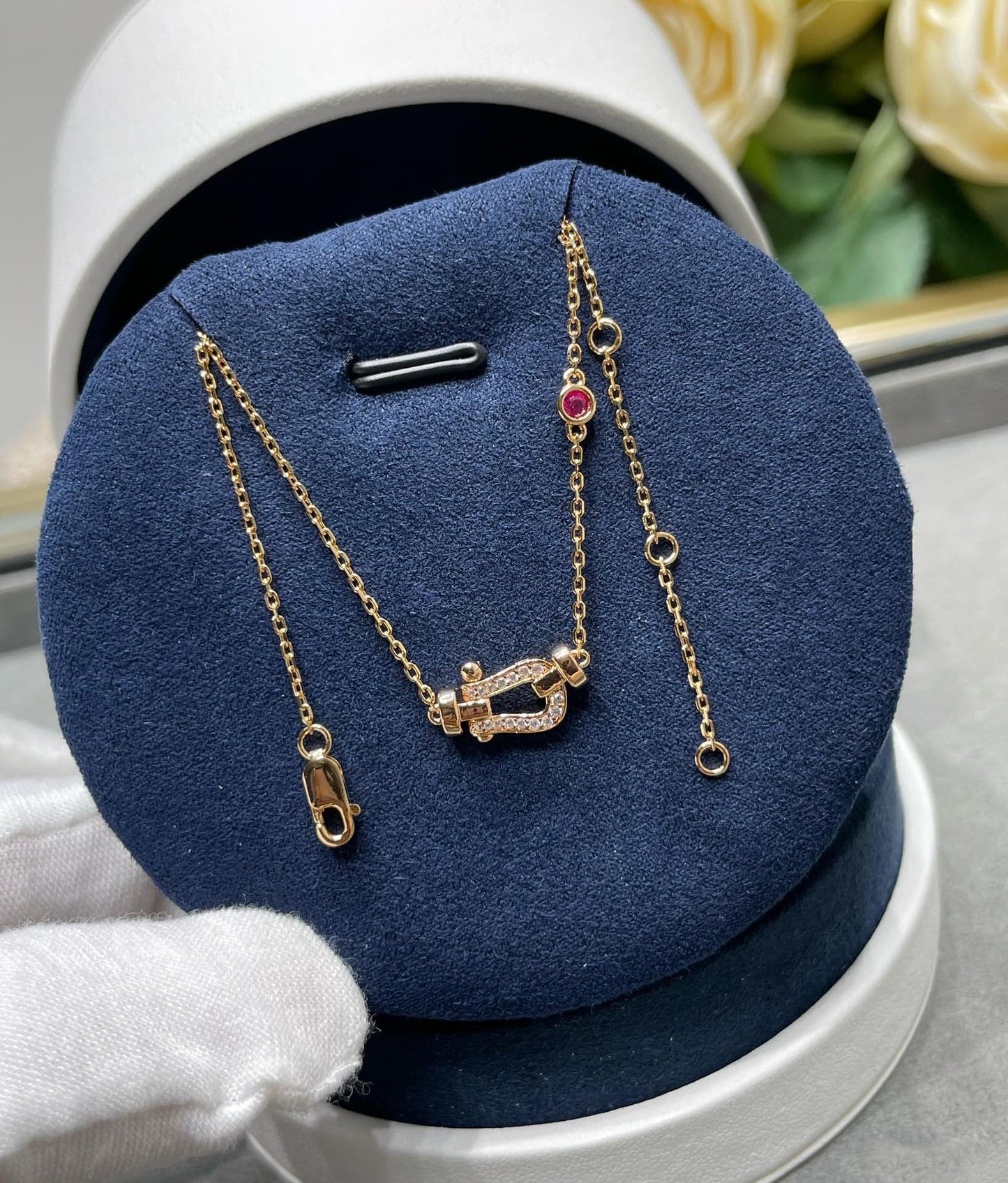 [Kismet Jewels ]FORCE 10 DIAMOND PINK GOLD NECKLACE