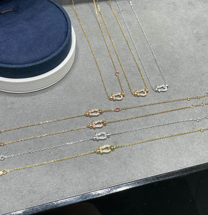 [Kismet Jewels ]FORCE 10 DIAMOND PINK GOLD NECKLACE