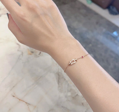 [Kismet Jewels ]FORCE 10 DIAMOND CHAIN LINK PINK GOLD BRACELET