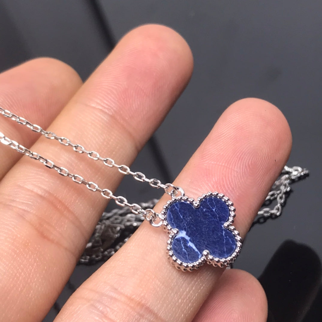 [Kismet Jewels ]CLOVER PIETERSITE SILVER LONG NECKLACE