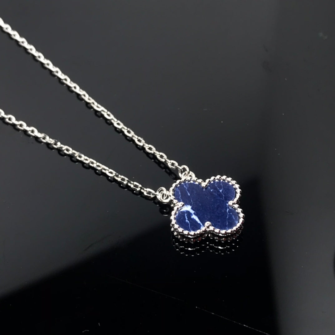 [Kismet Jewels ]CLOVER PIETERSITE SILVER LONG NECKLACE