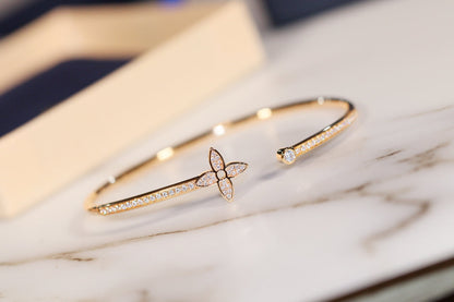 [Kismet Jewels ]IDYLLE GOLD OPEN BRACELET DIAMOND PAVED
