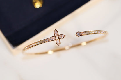 [Kismet Jewels ]IDYLLE GOLD OPEN BRACELET DIAMOND PAVED