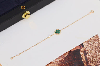 [Kismet Jewels ]STAR AND SUN 4 MOTIF PINK GOLD MALACHITE BRACELET