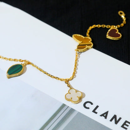 [Kismet Jewels ]LUCKY SPRING 5 MOTIF GOLD BRACELET