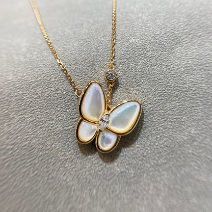[Kismet Jewels ]BUTTERFLY MOP DIAMOND NECKLACE