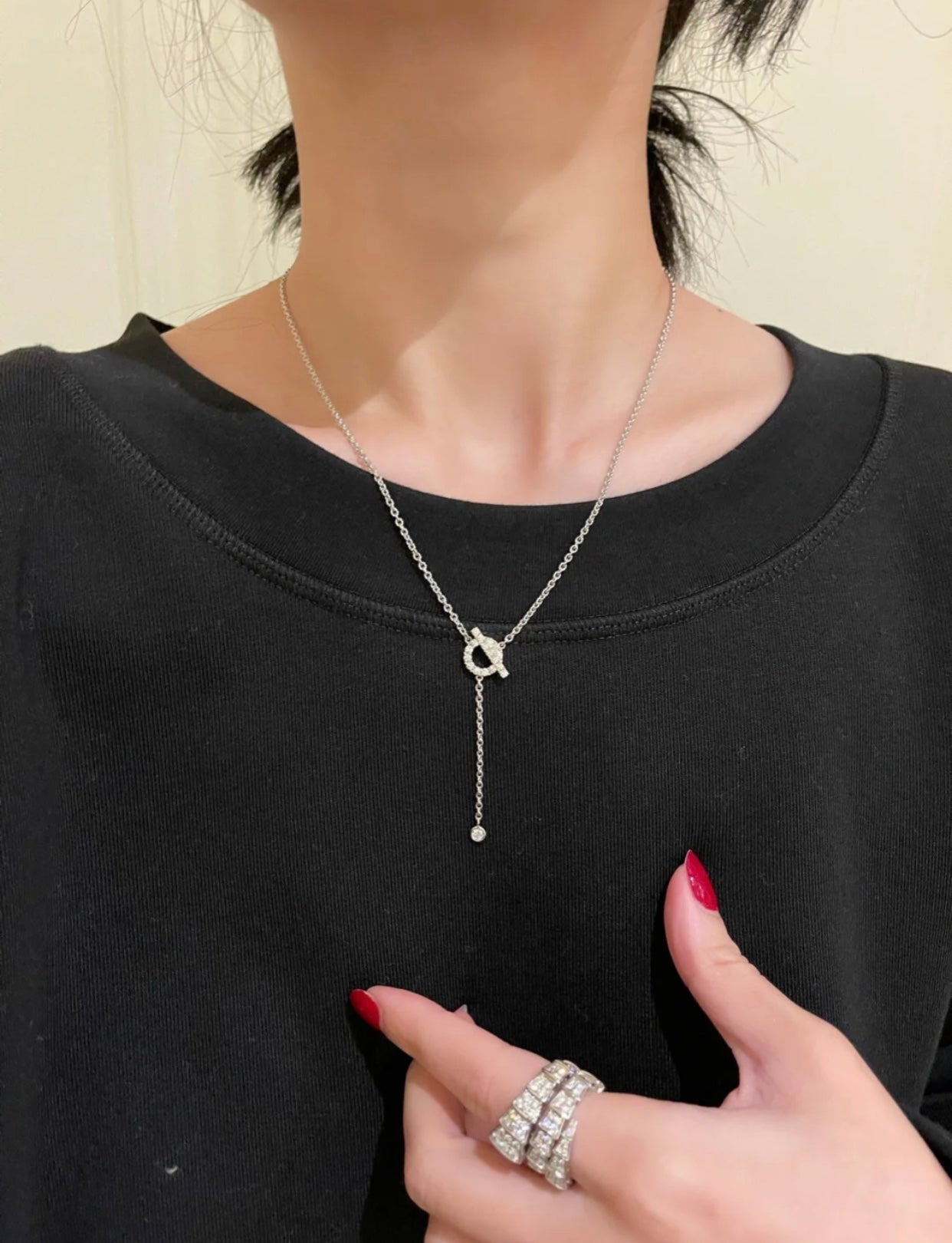 [Kismet Jewels ]FINESSE SILVER DIAMOND NECKLACE