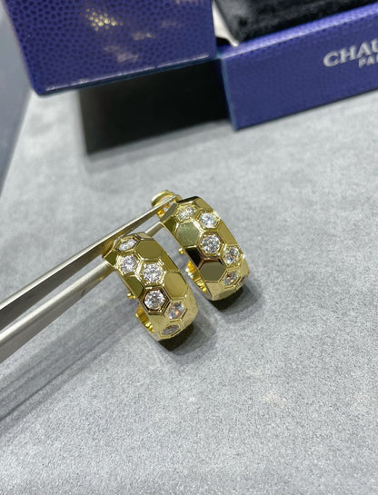 [Kismet Jewels ]BEE LOVE DIAMOND HOOP EARRINGS