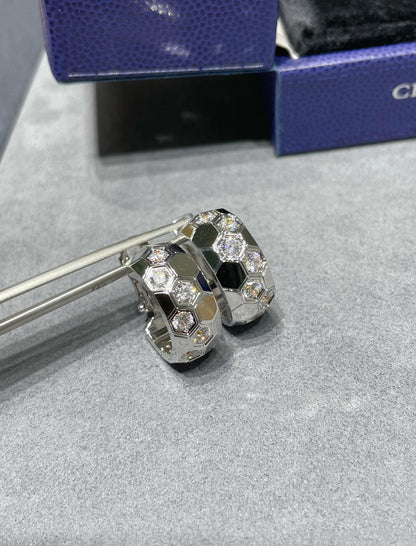 [Kismet Jewels ]BEE LOVE DIAMOND HOOP EARRINGS