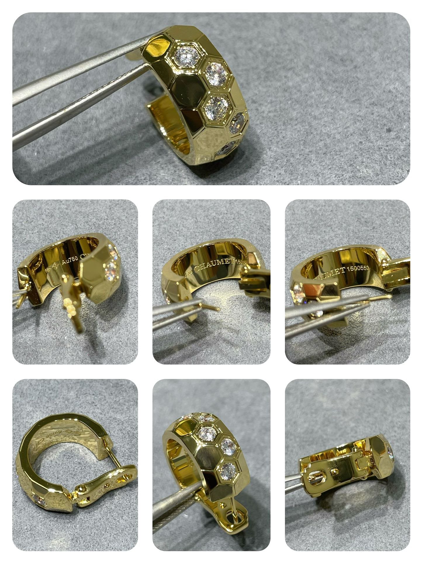 [Kismet Jewels ]BEE LOVE DIAMOND HOOP EARRINGS