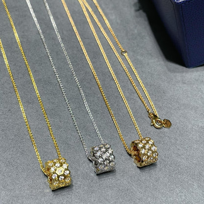 [Kismet Jewels ]BEE LOVE DIAMOND PAVED 3 ROW NECKLACE