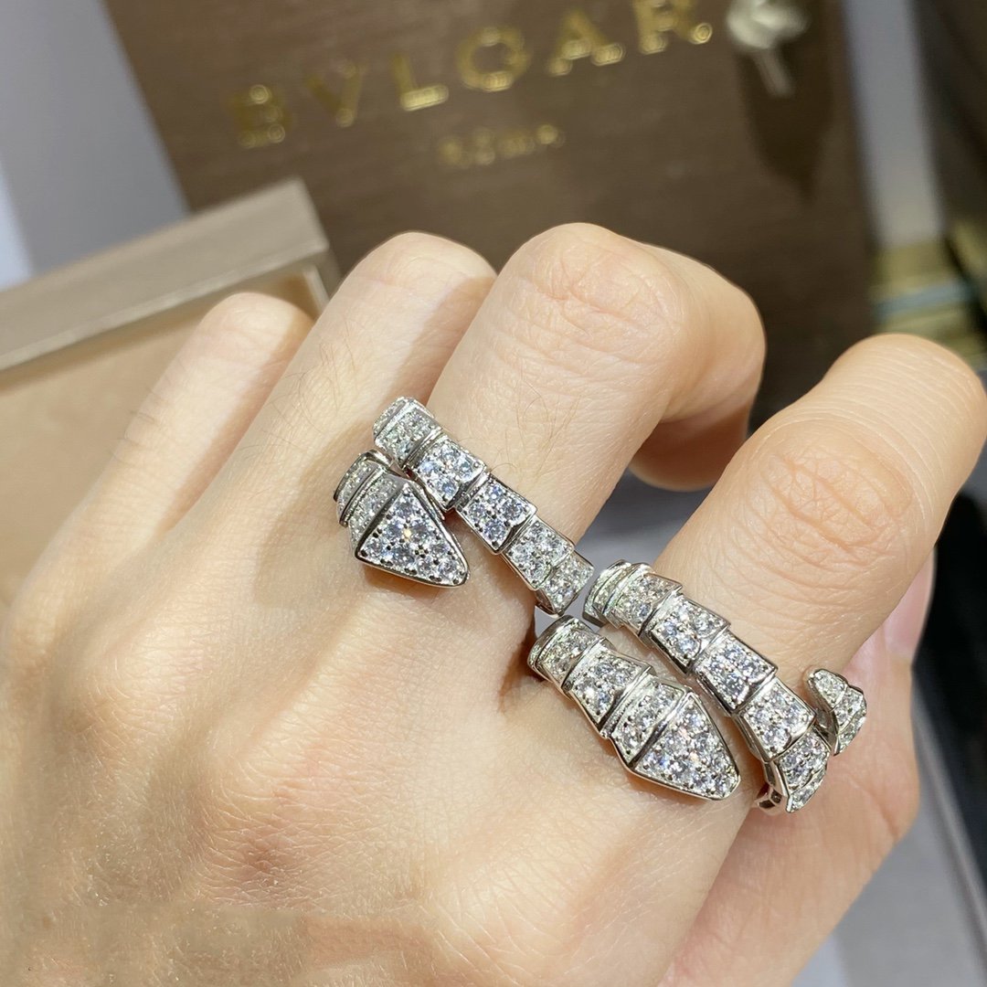 [Kismet Jewels ]SERPENTI RING SILVER DIAMOND PAVED