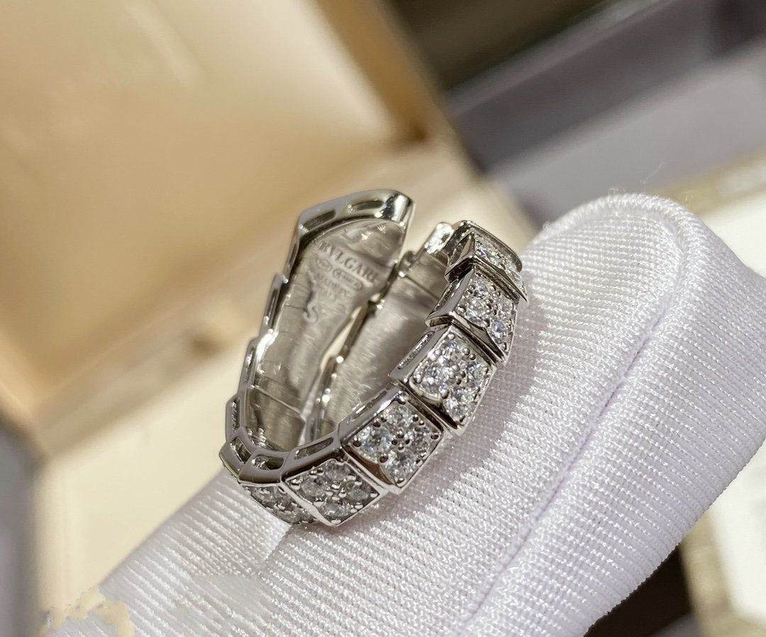 [Kismet Jewels ]SERPENTI RING SILVER DIAMOND PAVED
