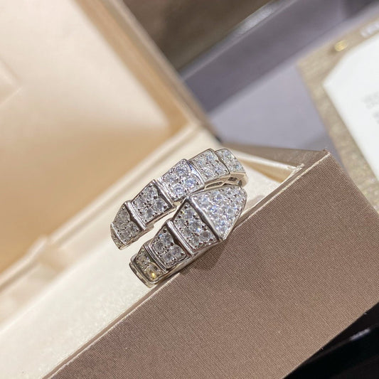 [Kismet Jewels ]SERPENTI RING SILVER DIAMOND PAVED