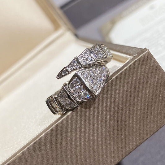 [Kismet Jewels ]SERPENTI LARGE RING SILVER DIAMOND PAVED