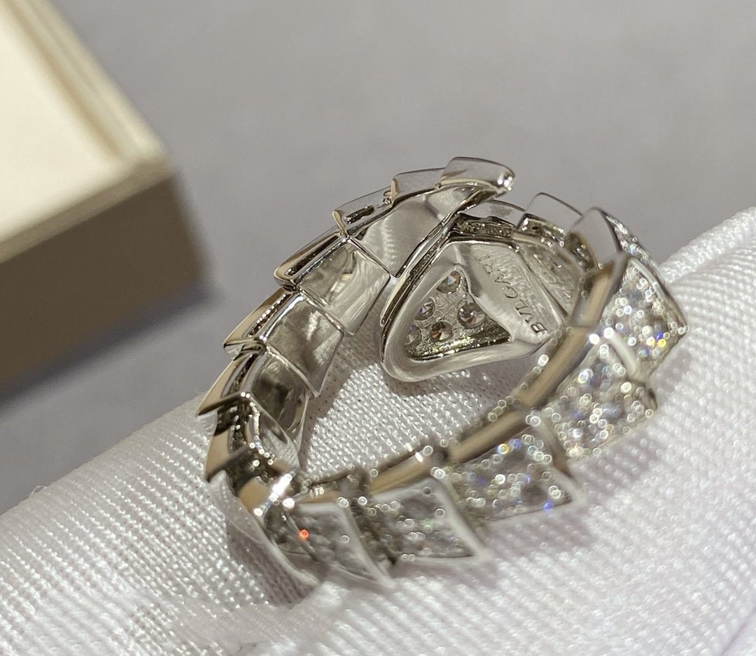 [Kismet Jewels ]SERPENTI LARGE RING SILVER DIAMOND PAVED