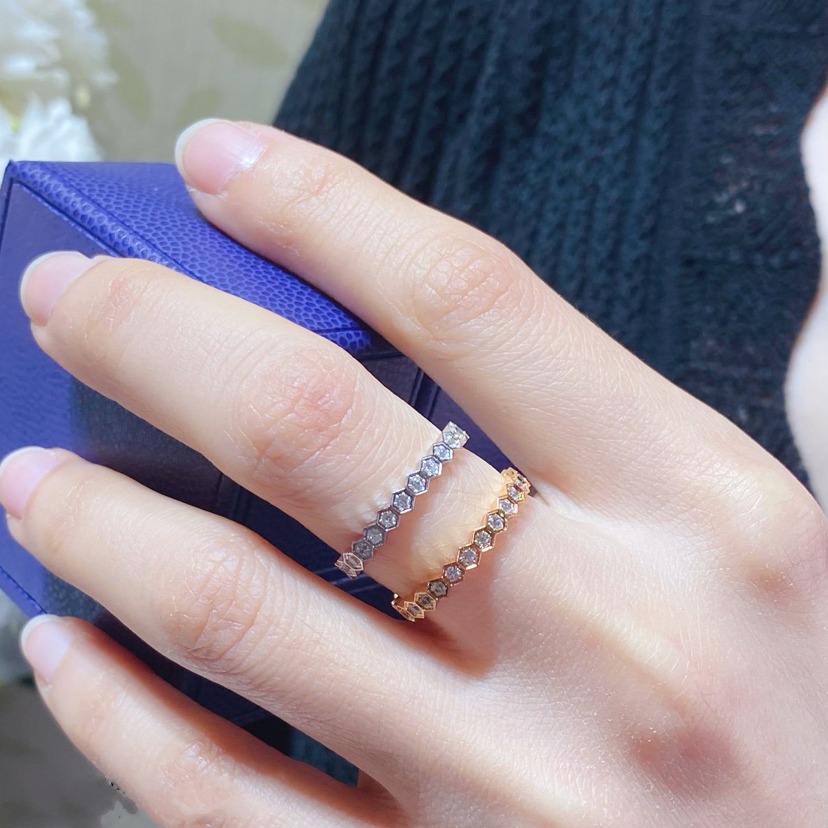 [Kismet Jewels ]BEE LOVE DIAMOND PAVED SMALL RING