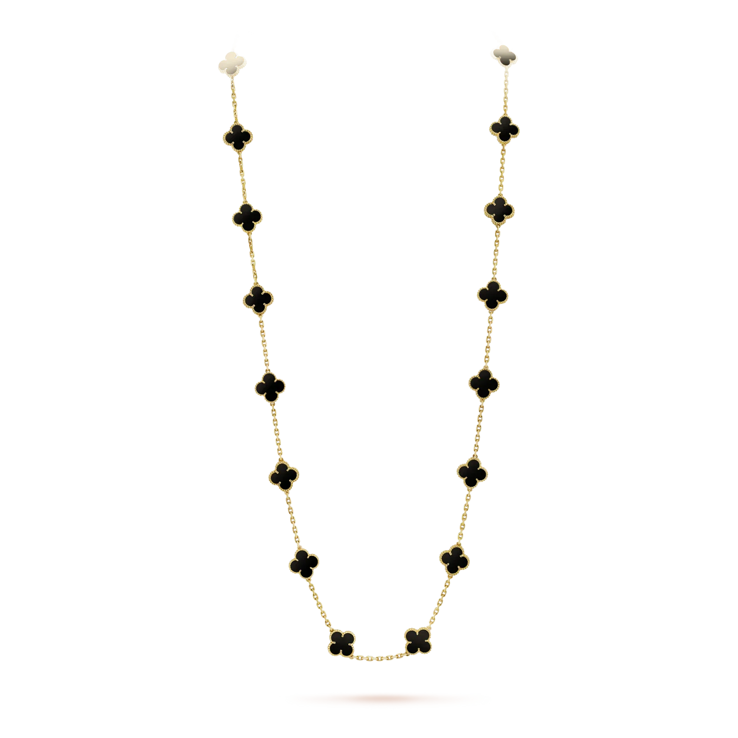 [Kismet Jewels ]CLOVER 20 MOTIFS ONYX NECKLACE