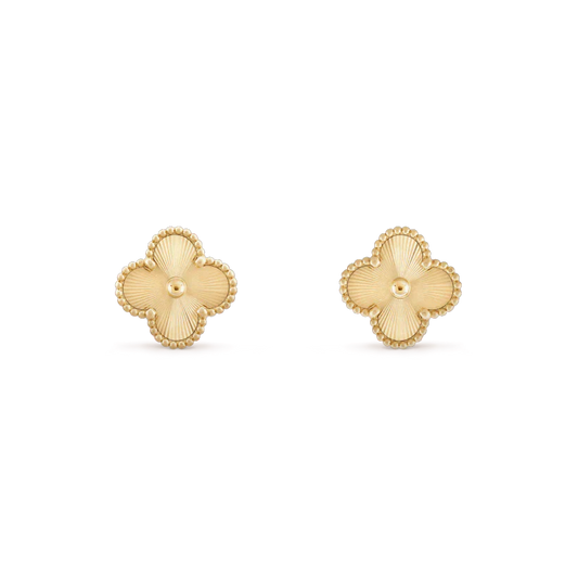 [Kismet Jewels ]CLOVER MINI 9.5MM LASER EARRINGS