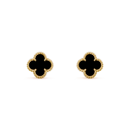 [Kismet Jewels ]CLOVER MINI 9.5MM BLACK MOP EARRINGS