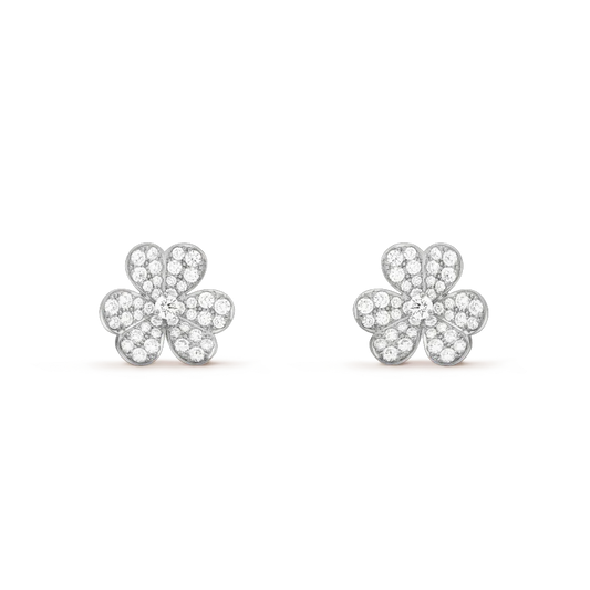[Kismet Jewels ]CLOVER COMOS DIAMOND EARRINGS SILVER