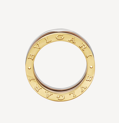 [Kismet Jewels ]ZERO 1 THREE-BAND ROSE WHITE AND YELLOW RING
