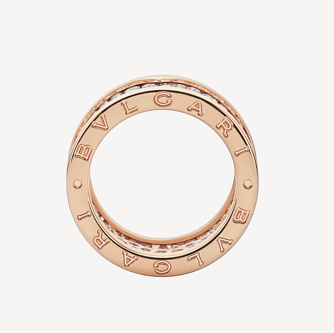 [Kismet Jewels ]ZERO 1 WITH PAVED DIAMONDS ON THE SPIRAL RING