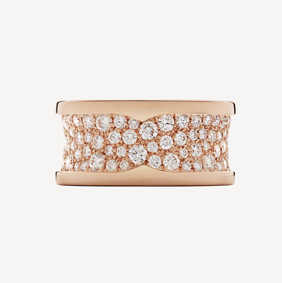 [Kismet Jewels ]ZERO 1 WITH PAVED DIAMONDS ON THE SPIRAL RING