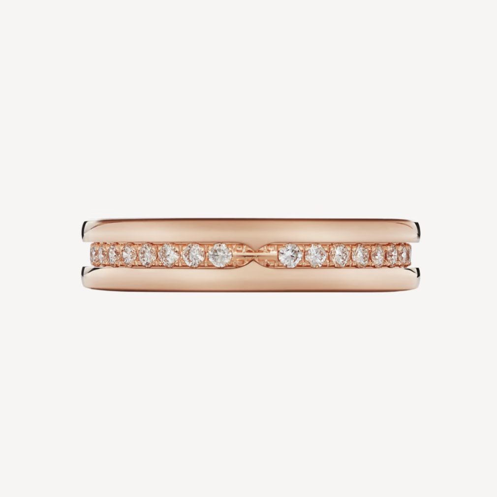 [Kismet Jewels ]ZERO 1 ONE-BAND PAVED DIAMONDS ON THE SPIRAL RING