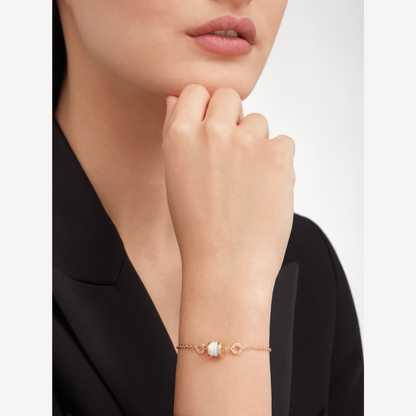 [Kismet Jewels ]ZERO 1 SOFT PINK GOLD AND WHITE CERAMIC BRACELET