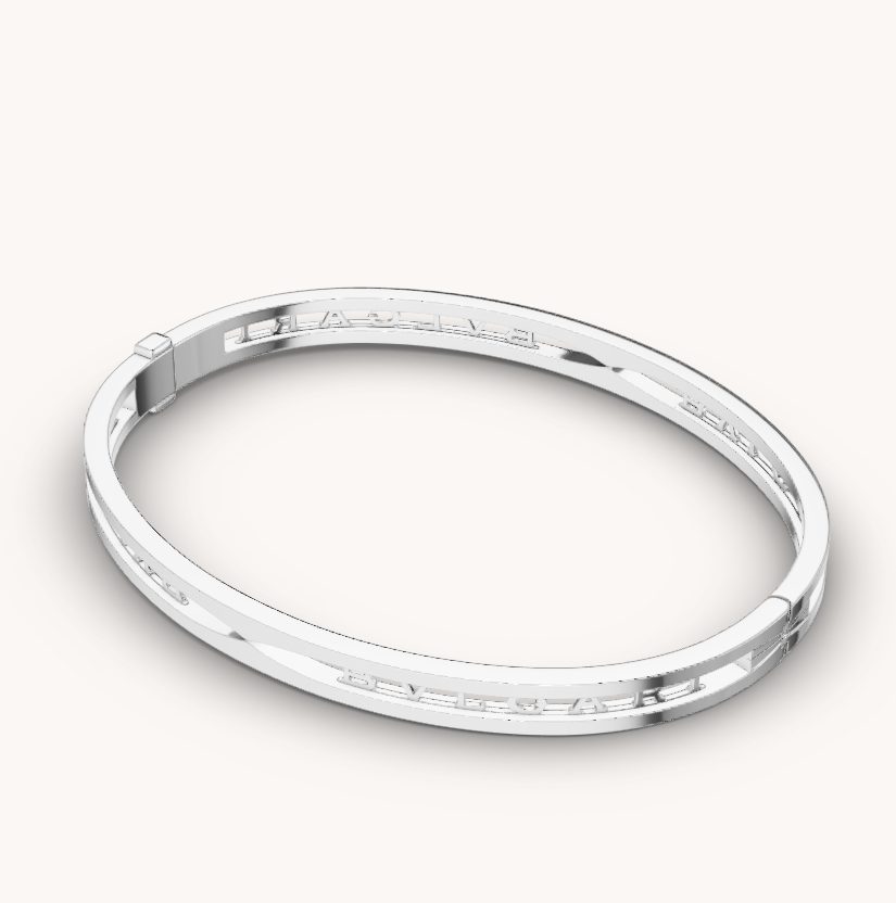 [Kismet Jewels ]ZERO 1 SPIRAL LOGO SILVER BRACELET