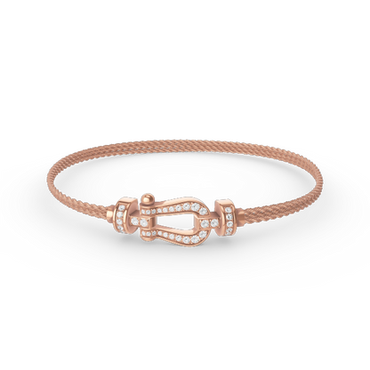 [Kismet Jewels ]FORCE SMALL HORSESHOE  DIAMOND CHAIN ROPE BRACELET