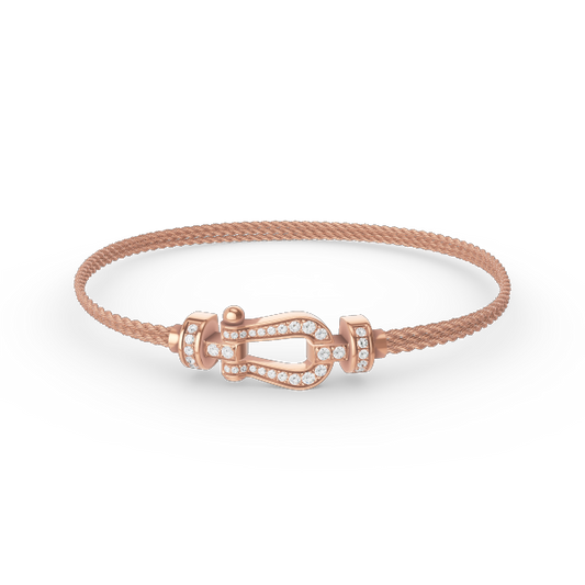 [Kismet Jewels ]FORCE SMALL HORSESHOE  DIAMOND CHAIN ROPE BRACELET