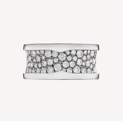 [Kismet Jewels ]ZERO 1 WITH PAVED DIAMONDS ON THE SPIRAL RING