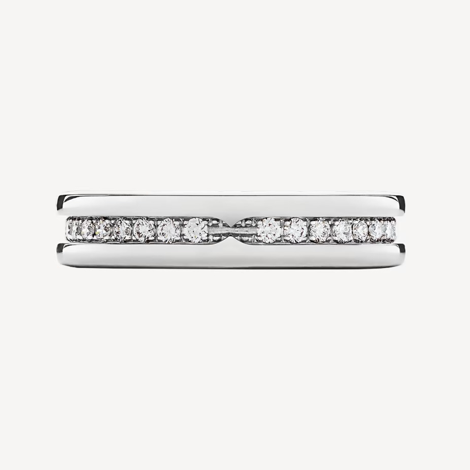 [Kismet Jewels ]ZERO 1 ONE-BAND PAVED DIAMONDS ON THE SPIRAL RING