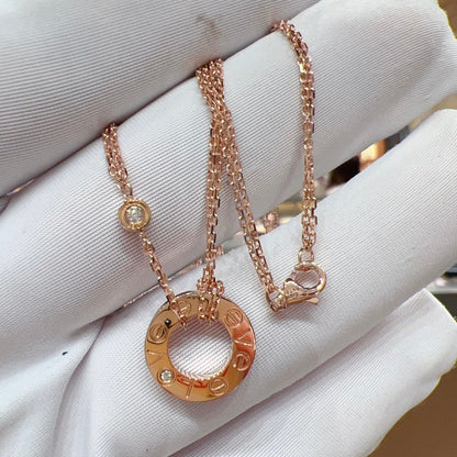 [Kismet Jewels ]LOVE NECKLACE 16MM 2 DIAMONDS
