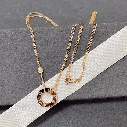 [Kismet Jewels ]LOVE NECKLACE 16MM 2 DIAMONDS