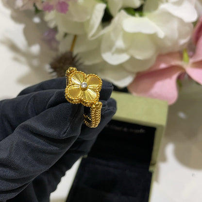 [Kismet Jewels ]CLOVER RIVERSIBLE BLUE AGATE RING