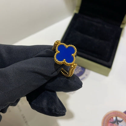 [Kismet Jewels ]CLOVER RIVERSIBLE BLUE AGATE RING