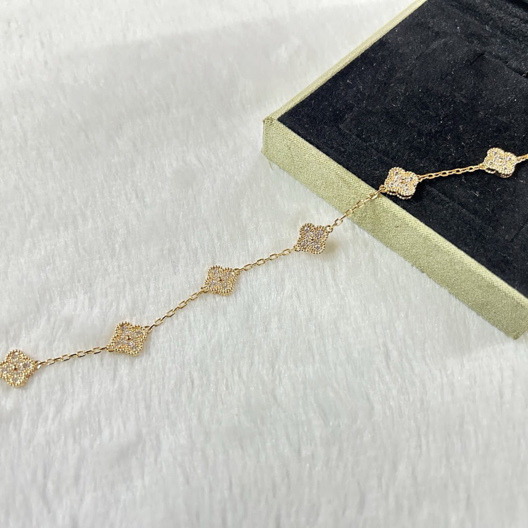 [Kismet Jewels ]CLOVER 6 MOTIF DIAMOND BRACELET