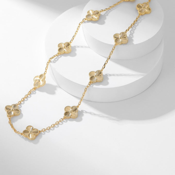 [Kismet Jewels ]CLOVER 10 MOTIFS LASER NECKLACE