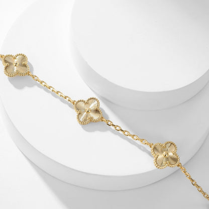 [Kismet Jewels ]CLOVER 10 MOTIFS LASER NECKLACE