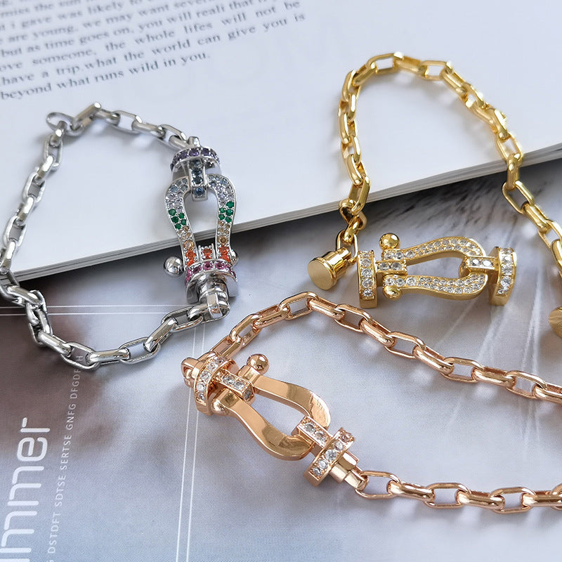 [Kismet Jewels ]FORCE LARGE HORSESHOE CLASP  METAL BRACELET