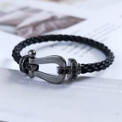 [Kismet Jewels ]FORCE LARGE SERIES HORSESHOE BLACK SAMURAI BRACELET