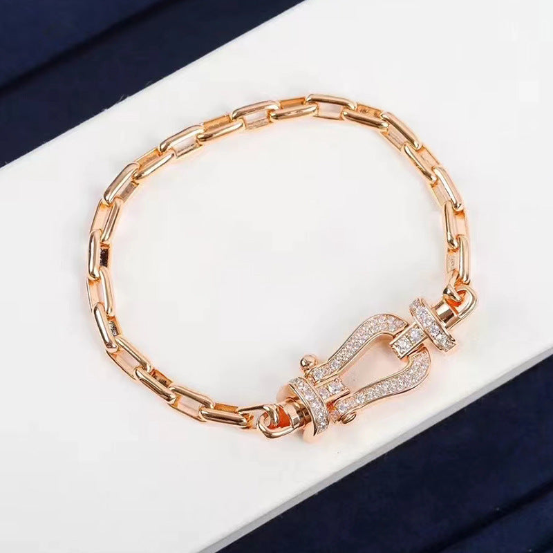 [Kismet Jewels ]FORCE LARGE HORSESHOE CLASP  METAL BRACELET