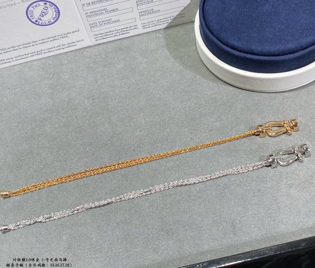 [Kismet Jewels ]FORCE SMALL HORSESHOE  DIAMOND CHAIN ROPE BRACELET