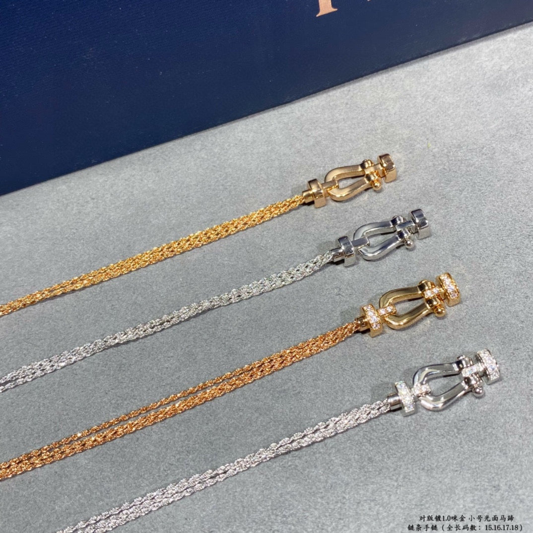 [Kismet Jewels ]FORCE SMALL HORSESHOE  DIAMOND CHAIN ROPE BRACELET