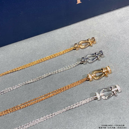 [Kismet Jewels ]FORCE SMALL HORSESHOE  DIAMOND CHAIN ROPE BRACELET